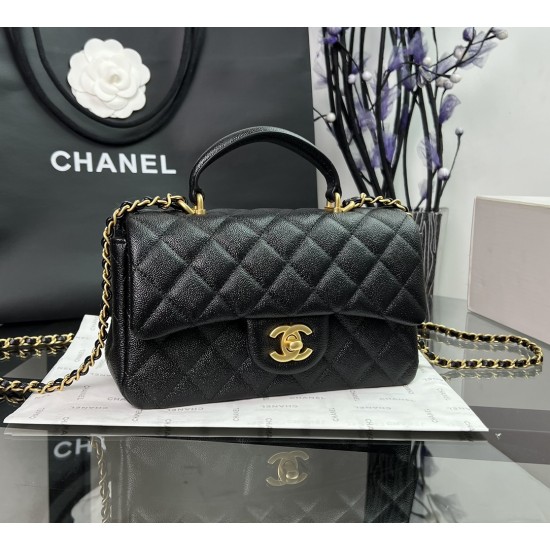  CHANEL Caviar Quilted Mini Top Handle Rectangular Flap CHB004