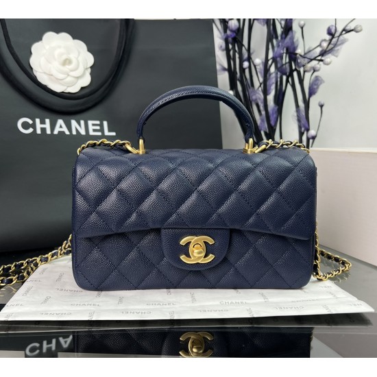  CHANEL Caviar Quilted Mini Top Handle Rectangular Flap CHB004