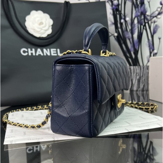  CHANEL Caviar Quilted Mini Top Handle Rectangular Flap CHB004