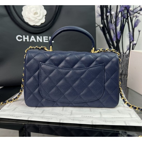  CHANEL Caviar Quilted Mini Top Handle Rectangular Flap CHB004