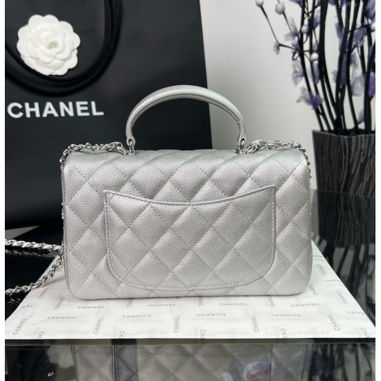  CHANEL Top Handle Iridescent Pink Mini CHB005