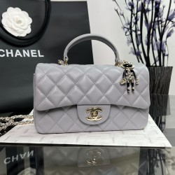 CHANEL Caviar Quilted Jumbo Double Flap Dark Grey CHB006