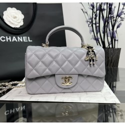 CHANEL Caviar Quilted Jumbo Double Flap Dark Grey CHB006