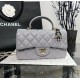 CHANEL Caviar Quilted Jumbo Double Flap Dark Grey CHB006