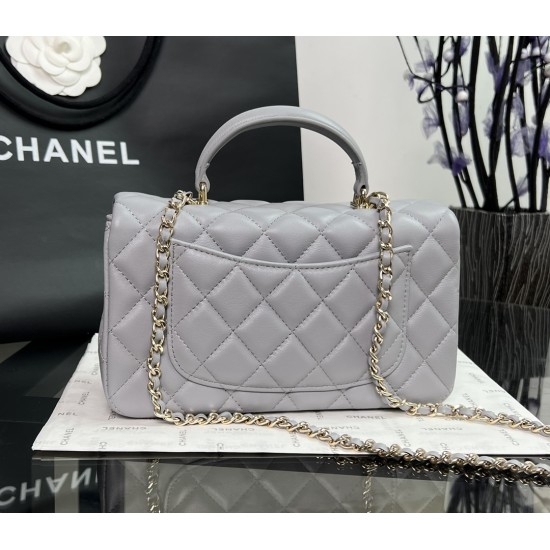 CHANEL Caviar Quilted Jumbo Double Flap Dark Grey CHB006