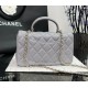 CHANEL Caviar Quilted Jumbo Double Flap Dark Grey CHB006