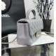 CHANEL Caviar Quilted Jumbo Double Flap Dark Grey CHB006