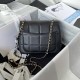 CHANEL Lambskin Resin Crystal Square Quilted Mini Monacoco Flap Black CHB007