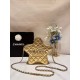 CHANEL 24C Star Handbag Black Champagne Gold Calfskin 4ET1154