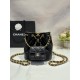 CHANEL Small Drawstring 23A Bucket Black AS3947 CHB022