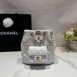 CHANEL Small Drawstring 23A Bucket Black AS3947 CHB022