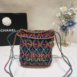 CHANEL 22 Hobo Macrame Calfskin Mini CHB025