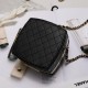  CHANEL Black Patent Leather And Silver Mirror Minaudière Silver Hardware CHB042