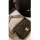  CHANEL Shoulder Flap Black Coated Lambskin CHB043