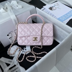 CHANEL Mini Top Handle Flap Satchel CHB047