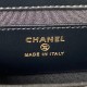 CHANEL Lambskin Quilted Metal Top Handle Flap CHB064