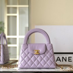 CHANEL  Kelly Bag Purple For Women 7.8in CHB070