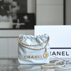 CHANEL 22 Mini Bag Gold Tone Black For Women  CHB071