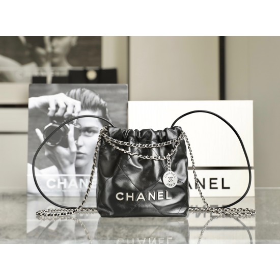 CHANEL 22 Mini Bag Gold Tone Black For Women  CHB071