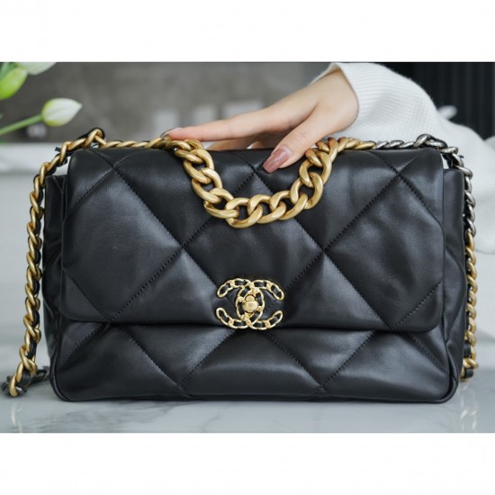  CHANEL19 Flap Bag Goatskin/Lambskin High CHB075