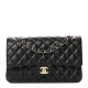 CHANEL Caviar Quilted Medium Double Flap Black CHB077