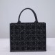 DOIR  Book Tote Black Cannage Tweed DOB011