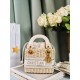 DIOR Lady Dior wicker Straw x canvas 2way handbag DOB062