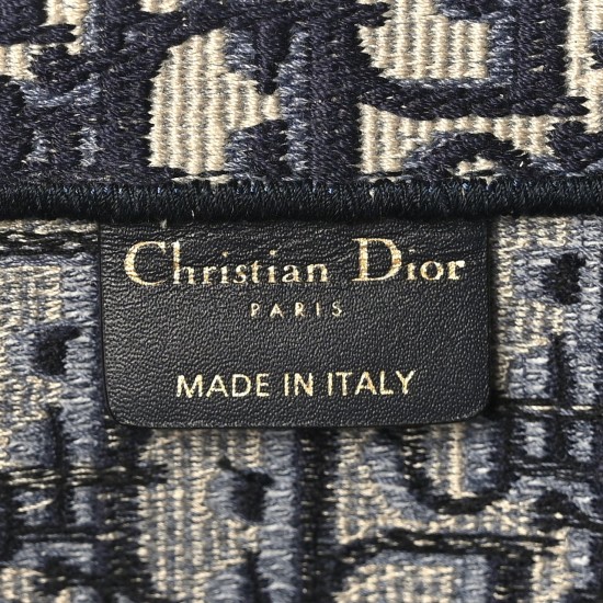 CHRISTIAN DIOR Oblique Large Book Tote Blue Multicolor DOB086