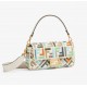 Fendi Baguette Multicolor canvas bag with FF embroidery FDB001