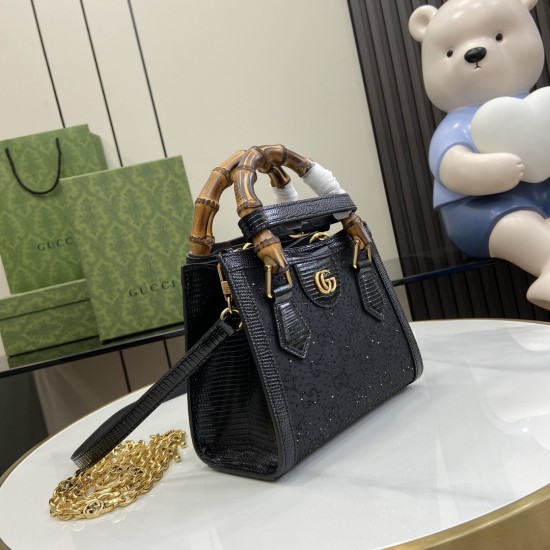 GUCCI Diamante Wood Handel Bag GUB002