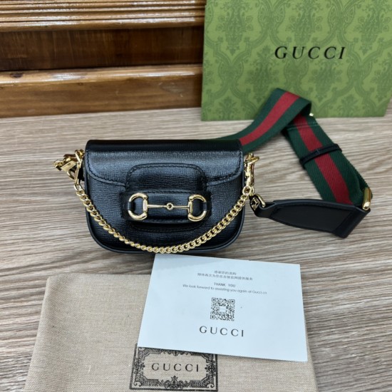 GUCCI Horsebit 1955 Strap Wallet GUB028