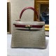 HERMES  Kelly25 HSS Shiny Aligator Crocodile HEB007