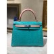 HERMES  Kelly25 HSS Shiny Aligator Crocodile HEB007