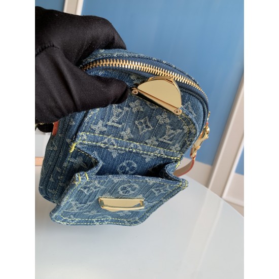  Louis Vuitton M82948 Fairfax Pochette Denim Blue LVB038