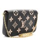 LOUIS VUITTON Empreinte Monogram Giant Felicie Pochette Black Beige M82479 LVB062