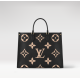 LOUIS VUITTON Empreinte Monogram Giant Onthego MM Black Beige M45945 LVB063