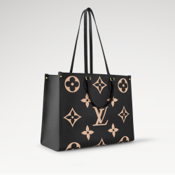 LOUIS VUITTON Empreinte Monogram Giant Onthego MM Black Beige M45945 LVB063