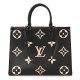 LOUIS VUITTON Empreinte Monogram Giant Onthego MM Black Beige M45945 LVB063