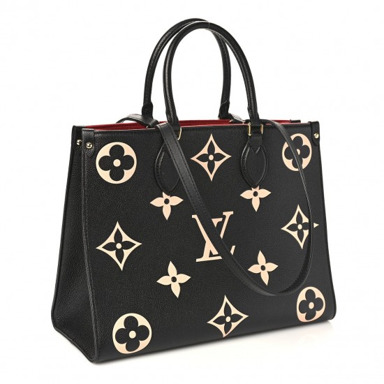 LOUIS VUITTON Empreinte Monogram Giant Onthego MM Black Beige M45945 LVB063