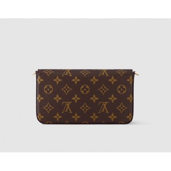 Louis Vuitton Felicie Pochette Chain Wallet Monogram Canvas M61276 LVB064