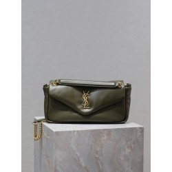 YSL 734153 Calypso in Plunged Lambskin Green  YB031