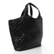 SAINT LAURENT Lambskin Quilted Maxi Icare Shopping Tote Black YB057